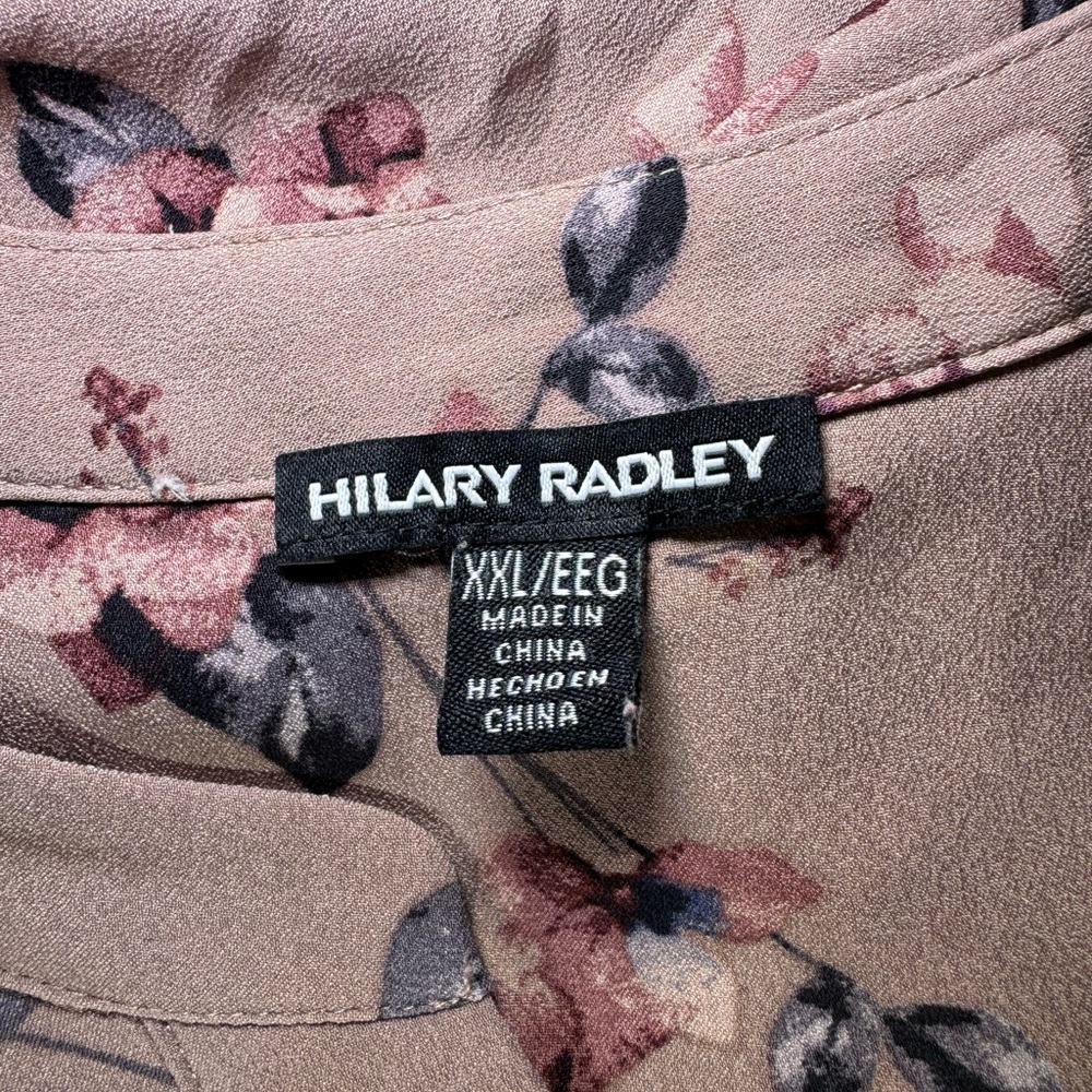 Hilary Radley Mauve Floral Business Casual Blouse Size XXL - Picture 6 of 9